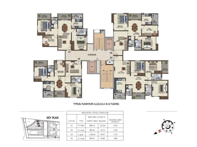 2 BHK Floor Plan